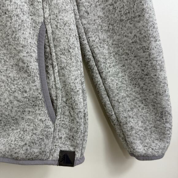 LL Bean Sweater Fleece Pullover Misses XXS Heathered Gray Neutral Outdoors - Picture 4 of 12